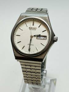動作未確認　SEIKO セイコー クロノス 8123-6320 シルバーカラー文字盤 デイデイト クォーツ メンズ 腕時計