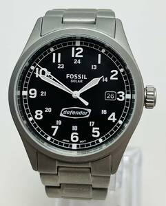  operation FOSSIL Fossil solar DEFENDER FS5973 black face men's wristwatch 