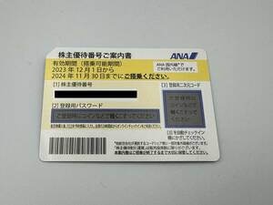 ●H81168:株主優待券 ANA 1枚 2023/12/1～2024/11/30迄 番号通知可能 未使用 