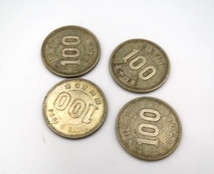 □H80114:稲穂　オリンピック　100円銀貨4枚セット　昭和34年×2 35年 39年_画像1
