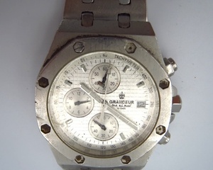□H80526:GRANDEUR グランドール maximal ベルト破損 メンズ腕時計 ジャンク品
