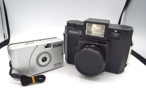 □H78087:【トイカメラ】HOLGA　120FN　ブラック　ホルガ　フィルムカメラ　vivitar ultra おまとめ ジャンク