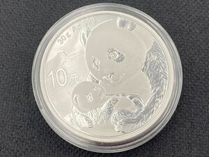 ◆A80905:銀貨 中国 10元 パンダ 2019 Ag.999 30g シルバー 純銀 中古品