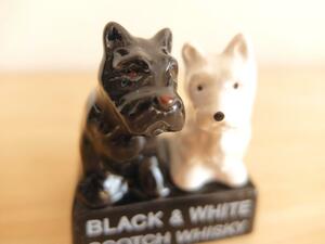 BLACK&WHITE ブラック&ホワイト スコッチウイスキー テリア犬 陶器