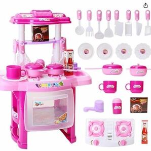 おままごとセット 知育 キッチン おもちゃ ピンク 料理 音が鳴るおもちゃ