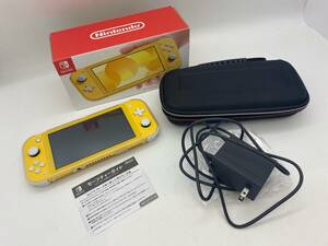 □8760 Nintendo Switch Lite　任天堂　ニンテンドー　スイッチ　ライト　イエロー　本体　ケース付　黒