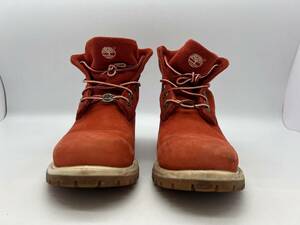 ◎8933　Timberland　ティンバーランド　7W　8220R　0840　中古　ブーツ　靴　スエード　革　レザー　赤茶色系