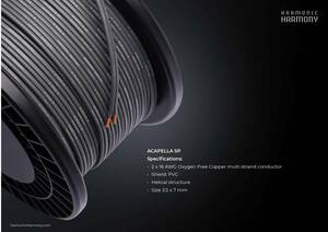 [ Japan domestic regular goods ]Harmonic Harmony ACAPELLA SP(a Capella ) speaker cable 1m unit selling by the piece 