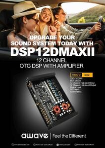 【保証included】【国内正規品】awave ハイエンドDSP DSPA12DMAXⅡ 12chアンプ内蔵12ch DSP (デジタルシグナルプロセッサ) ブリッジ接続可