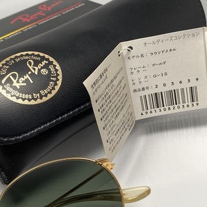 デッドストック品★B&L RAY-BANボシュロムレイバン RoundMetalラウンドメタル GOLD/G-15 ゴールド VINTAGE USA製サングラス 箱ケース付の画像6