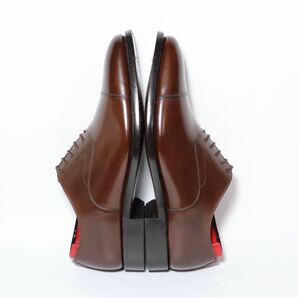 “未使用品” SCOTCH GRAIN スコッチグレイン ストレートチップシューズ 24.5cm E ベガノカーフ T20 濃茶 T0016 箱/シューキーパー付 革靴の画像3