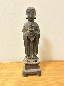 * large rare article! Buddhism fine art China fine art heaven . image .. image . image old work of art antique goods secondhand goods made of metal *