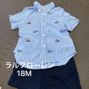 ラルフローレン キッズ半袖シャツ　半ズボン　セットアップ　18M