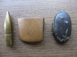  era Japanese sword fittings ( copper made is Baki ) ( old iron made head .. equipped ) extra 1 points 