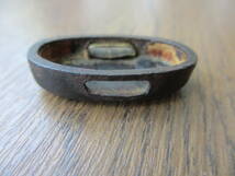 時代 日本刀装具 （銅製 ハバキ） （古鉄製 頭 象嵌あり） おまけ1点付き_画像6