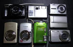  compact digital camera * Canon IXY * OLYMPUS * SONY * other. various together 8 piece [ junk : necessary repair ]