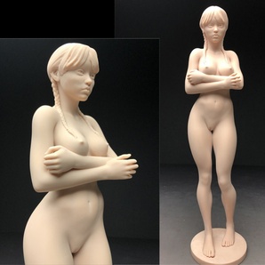樹脂製 西洋彫り 女神 ヌード デッサン人形 ポージング 女性 少女 フィギュア 美人 裸婦 仏像 重さ約102ｇの画像1