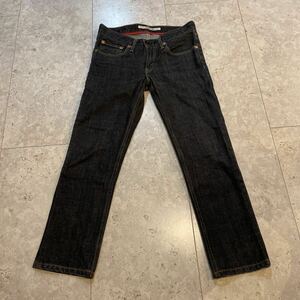 w30 良好 Levi's リーバイス 06607 ブラックデニムパンツ 黒 ペンシルフィット 日本製