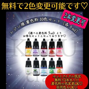 5ml10色セット　レジン着色料 レジン着色剤 レジン