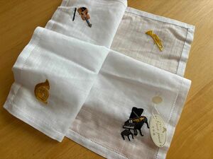 【新品未使用品】ポワンポワン　刺繍　ハンカチ
