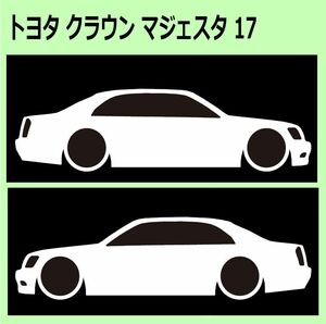 C)TOYOTA_CROWN-MAJESTA_クラウンマジェスタ_17 車両ノミ左右 カッティングステッカー シール