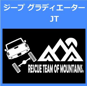 JR)CHRYSLER_JEEP-Gladiator_JK_up_rear_rescue 「rescue team of mountains.」山岳救助隊 ステッカー シール