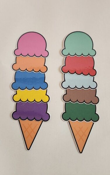 アイスクリームの色あそび　知育玩具