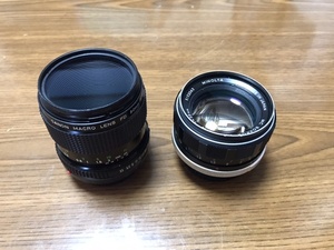 ミノルタ MCロッコール　58mm f1.4 canon new FD 50mm マクロ f3.5 ジャンク