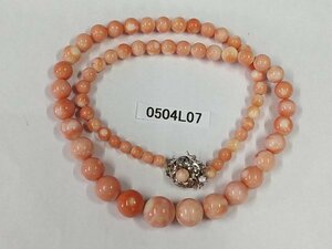 0504L07ps.@.. coral necklace approximately 56.6g