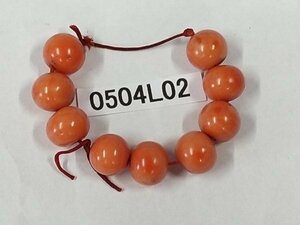 0504L0 2 ps .. coral unset jewel 9 point set approximately 14.8g