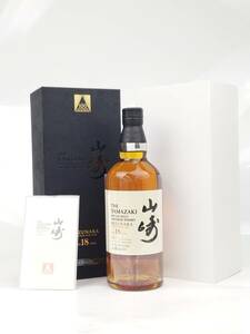 【未開栓】サントリー　山崎 18年 ミズナラ　100周年記念ラベル　シングルモルトウイスキー　43％　700ml　冊子＆箱付き