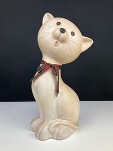 【猫】ネコ 置物 アンティーク 陶器 かわいい 昭和レトロ 