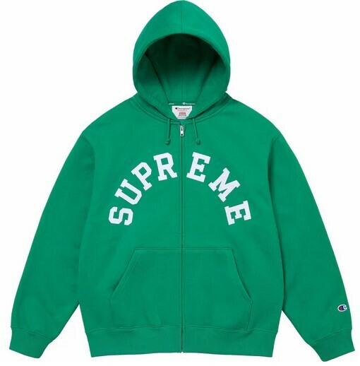 送料無料【緑・XXL】 Supreme Champion Zip Up Hooded Sweatshirt 国内 新品 24ss シュプリーム Green 緑色 グリーン パーカー フーディー