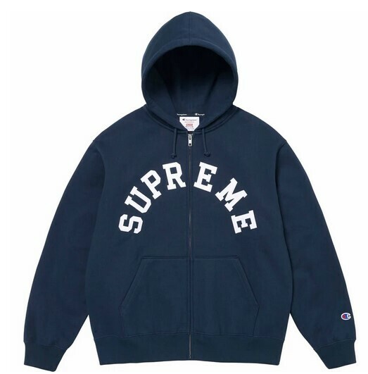 送料無料【紺・XXL】 Supreme Champion Zip Up Hooded Sweatshirt 国内 新品 24ss シュプリーム Navy 紺色 ネイビー パーカー フーディー