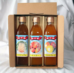  питьевой уксус ( фрукты уксус )3 шт. комплект ( Ishigakijima. фрукты использование ).. тоже! бесплатная доставка ( наложенный платеж в случае обычный стоимость доставки )