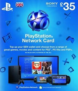 PSN L35 pound UK version PlayStation network card England Europe version code prompt decision 