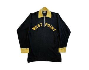 50s WEST POINT HALF ZIP FOOTBALL SHIRT ビンテージ USAウェストポイント 陸軍士官学校 United States Military Academy ミリタリー USMA