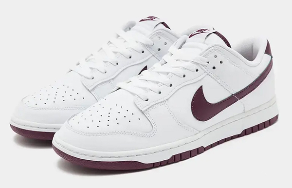 【新品未使用・箱付き】Nike Dunk Low Night Maroon ナイキ ダンク ロー ホワイト/ナイト マルーン（DV0831-102）白スニーカー25.0cm