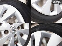 ◆溝あり◆ スズキ純正 MH23S ワゴンR 14インチ 4.5J +45 4穴 PCD100 155/65R14 2023年 タイヤ付き 4本 アルト ラパン スペーシア ソリオ_画像6