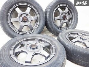 TRA トライアルファ J-TECH SPORT 13インチ 4J +43 4穴 PCD100 155/70R13 スタッドレス タイヤ付き 4本 ワゴンR ラパン アルト ムーヴ