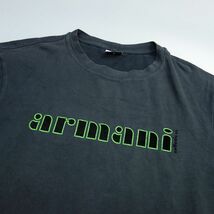 アルマーニコレツォーニ ストレッチ ロゴ 半袖Tシャツ カットソー 黒 メンズ XXL_画像2