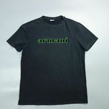 アルマーニコレツォーニ ストレッチ ロゴ 半袖Tシャツ カットソー 黒 メンズ XXL_画像1