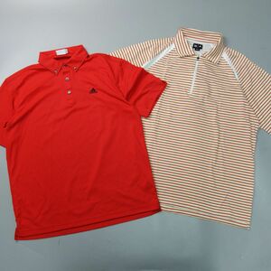 美品 2点おまとめ アディダスゴルフ テーラーメイド ハーフジップシャツ ポロシャツ メンズ O ゴルフウェア