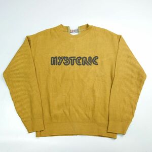 極美品 HYSTERIC GLAMOUR ヒステリックグラマー HYS LOGO スウェット リブニット F レディース 01213CS04