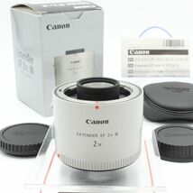 【新品同様】 Canon キヤノン EF 2x III EXTENDER 元箱（内部緩衝材あり）付属品 付き エクステンダー 2X 2× CANON キャノン 37011_画像1