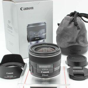 【新品同様】 Canon キヤノン EF 24mm f2.8 IS USM 元箱 付属品 付き CANON キャノン 37008