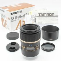 【極美品】 TAMRON タムロン SP AF 90mm f2.8 Di MACRO Model 272E tamron 元箱 付属品 フィルター 付き キヤノン Canon 37006_画像1