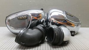 IY ビラーゴ1100 1TE エアクリーナーボックス ダクト メッキカバー BOX 検 逆車 virago XV1100