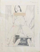 真作保証『日影眩 直筆原画 画稿 ペン画』検)伊藤晴雨 小妻容子 前田寿安 官能劇画 緊縛 SM_画像3