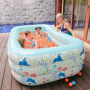 小型プール ビニールプール 噴水マット オーバルプール 幅135cm×高さ60cm ミニプール 夏休み ファミリープール 家庭用プール 猛暑対策